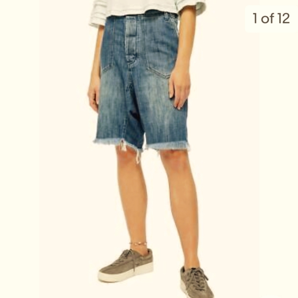 NEW Free People She’s A Legend high rise shorts 6